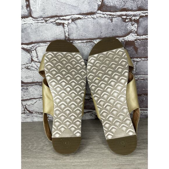 UGG Gold Leather Kamile Cross Strap Comfort Sandals Women Sz 10M US/41EU 1111040 - Picture 7 of 16